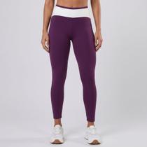 Legging Feminina Bicolor Cruzada UV50 Academia Patra Cor:Roxo Figo/Off WhiteTamanho:M