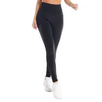 Legging Feminina Estilo do Corpo Gym Brilho com Telinha Preto