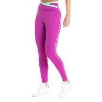 Legging Feminina Estilo do Corpo Powerfit Cós Transpassado Roxo/verde