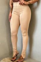 Legging Feminina Estilo Montaria Cintura Alta Zero Transparencia