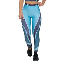 Legging Feminina Fitness Blue Camouflage Azul