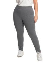 Legging Feminina Plus Size Cotton Secret Glam Cinza - Rovitex Plus Size