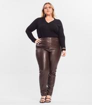 Legging Feminina Plus Size Secret Glam Marrom Legging Feminina Plus Size Secret Glam Marrom