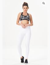 Legging Feminina Tecnologica- Alta compressão. Branco Tam GG