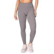 Legging Feminina The Style Box Canelada Sem Costura Cinza