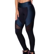 Legging Fitness com Recorte em Tule Selene 24661.001 Legging Fitness com Recorte em Tule Selene 24661.001