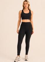 Legging Fitness Detalhes Em Crochê Original Amei Sport 40714 Legging Fitness Detalhes Em Crochê Original Amei Sport 40714
