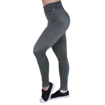 Legging Fitness Feminina Franzido Cós Cirre Texturado Brilho e Fosco Orbis Verde Legging Fitness Feminina Franzido Cós Cirre Texturado Brilho e Fosco Orbis Verde