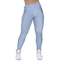Legging Fitness Recortes Cirre Relevo Com Detalhes liso Brilho Orbis Azul Legging Fitness Recortes Cirre Relevo Com Detalhes liso Brilho Orbis Azul