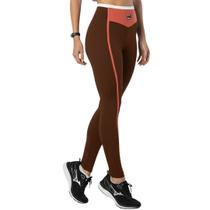 Legging Fitness Recortes Zero Transparência Cor:MARRON/TERRATamanho:GG