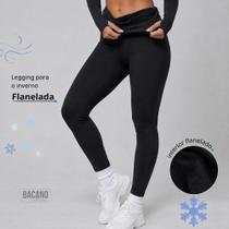 Legging Flanelada Feminina Inverno Cintura Alta Tecido Grosso Modelagem Exclusiva Quentinha