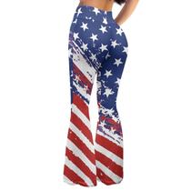 Legging flare cintura alta com bandeira americana ELEDIZI XS Legging flare cintura alta com bandeira americana ELEDIZI XS