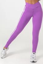 Legging follow the sun violeta com listras na lateral hipkini Legging follow the sun violeta com listras na lateral hipkini
