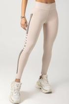 Legging gym era cream com silk na lateral hipkini Legging gym era cream com silk na lateral hipkini