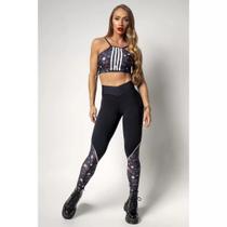 Legging ind fitness com detalhe estampado hipkini Legging ind fitness com detalhe estampado hipkini