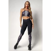 Legging ind fitness com detalhe estampado hipkini