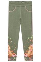 Legging Infantil Estampada Verde Infanti