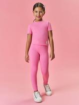 Legging Infantil Menina Básica Rosa Mundo Cinti