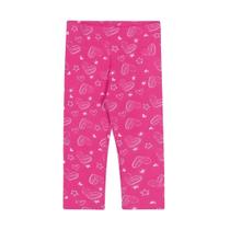 Legging infantil menina cor rosa estampa de coração Alenice