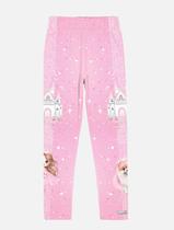 Legging Infantil Menina Total Print Rosa Mundo Cinti