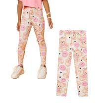 Legging Infantil Menina Ursinha Fresh Colorida Kukiê