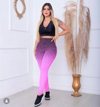 Legging Jacquard Degradê Pink - Doce Menina