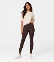 Legging Juvenil Em Material Sintético Minty Marrom Legging Juvenil Em Material Sintético Minty Marrom