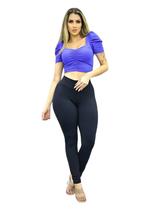 Legging k2b fidelma cos alto poliamida social e esportiva