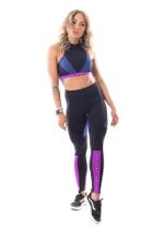 Legging Kvra Nation - Preto/Azul/Roxo Legging Kvra Nation - Preto/Azul/Roxo