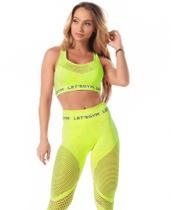 Legging Lets Gym Seamless Stylish Lime M Legging Lets Gym Seamless Stylish Lime M