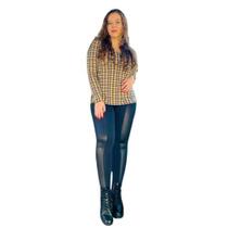 Legging Montaria Flanelada Detalhes Cirrê Lateral Legging Montaria Flanelada Detalhes Cirrê Lateral