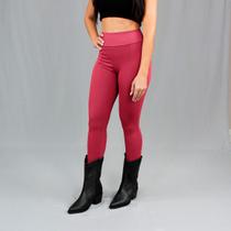 Legging montaria texana cowgirl com bolsos traseiros flanelada