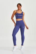 Legging NZ com Bolso e Detalhe em Canelado Cajubrasil Roxo Netuno