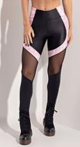 Legging Old School Fitness Preta com Tule Legging Old School Fitness Preta com Tule