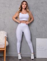 Legging Peluciada Feminina Branca Inverno - Térmica Legging Peluciada Feminina Branca Inverno - Térmica