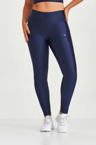 Legging Plus Size de Academia Atletika com Bolso de Tule Cajubrasil Azul Eclipse, Confortável e Funcional