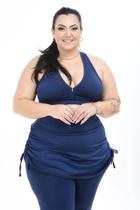 Legging Plus Size Fitness com Saia Ajustável Para Treino e Conforto
