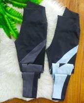 Legging poliamida recortes com tule Legging poliamida recortes com tule