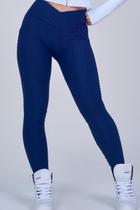 Legging Poly Steep Empina Bumbum Marinho