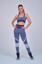 Legging Seamless Painéis Azul Marinho