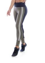 Legging Shape Bicolor com Viés Branco