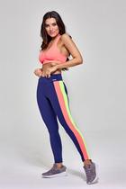 Legging Smile, cor azul marinho