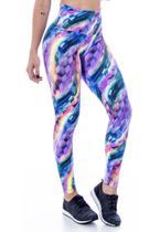 Legging Suplex Básica Cintura Alta Estampada Lilás Feminino