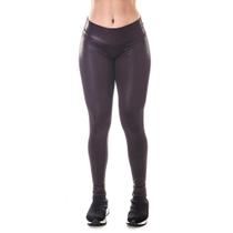 Legging Suplex Básica Cirrê Marrom Feminino Academia