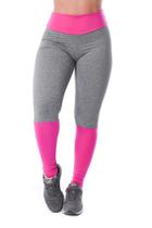 Legging tradicional poliamida mescla e rosa m