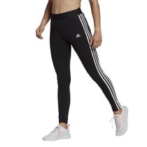 Leggings adidas Essentials de 3 listras preta e branca
