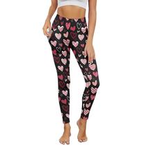 Leggings AFPANQZ Heart Design para mulheres, calças de ioga plus size