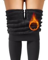 Leggings AHLW de inverno com forro de lã quente para mulheres pretas Leggings AHLW de inverno com forro de lã quente para mulheres pretas