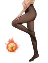 Leggings Bontierie Falsa Transparente Forrada com Cintura Alta Leggings Bontierie Falsa Transparente Forrada com Cintura Alta