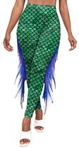 Leggings coloridas, cosplayer Mermaid Yoga Print, femininas, tamanho grande Leggings coloridas, cosplayer Mermaid Yoga Print, femininas, tamanho grande